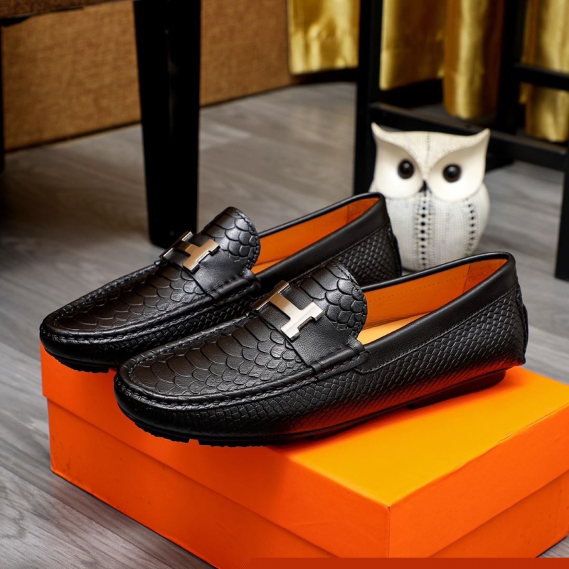 H**mes leather shoes